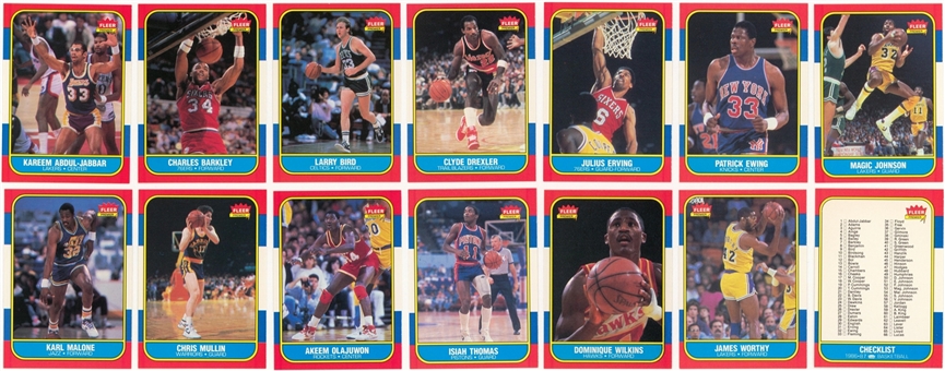 1986/87 Fleer Basketball High Grade Near Set (131/132)